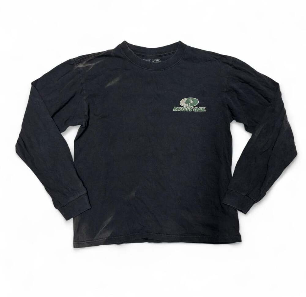 Mossy Oak Long Sleeve Graphic Shirt Size M Black